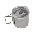 thumbnail image 1 of Vaso de agua de aluminio anodizado de 300 ml para camping con asa plegable y, 1 of 7