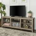 thumbnail image 3 of Woven Paths Open Storage TV Stand for TVs up to 80", Driftwood, 3 of 10
