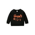 thumbnail image 1 of Diconna Chandail d'Halloween pour Enfants à Imprimé de Lettres, Col Rond, Manches Longues, Chandail, 1 of 9