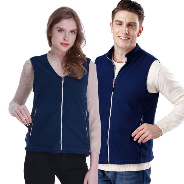 Chaleco calefactor eléctrico con control de temperatura inteligente de tres velocidades, chaleco calefactor con carga, forro polar para hombres y mujeres, cuerpo completo cálido
