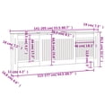 thumbnail image 4 of vidaXL Cache-Radiateur MDF Noir 205 cm, 4 of 5