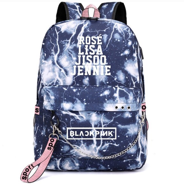 New Backpack Chain Bag Peripheral Backpack Sports Bag Student Schoolbag Candy Color Bright Color Bag usb Charging Bag