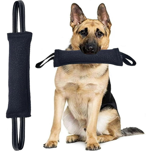 Dog Tug Toy DogTough Jute Bite Pillow - Durable, Training Equipment - Puppy to Large Dogs Interactive Toy
