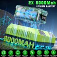 thumbnail image 3 of Paquete de baterías Bonacell 18V 8.0Ah de 2 unidades con cargador doble, 3 of 7