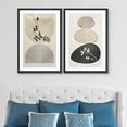 thumbnail image 2 of IDEA4WALL Framed Canvas Print Wall Art Set Forest Flower Pastel Watercolor Polygons Abstract Nature Modern Art Decor Boho Calm/Zen Multicolor for Living Room, Bedroom, Office - Black 16"x24"x2, 2 of 5