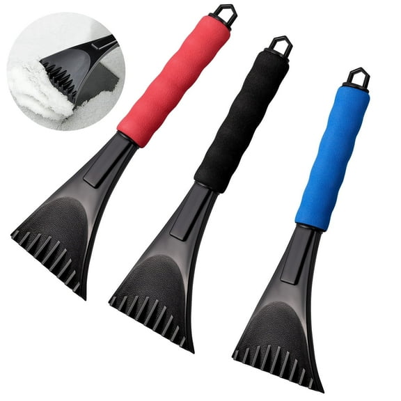 AOWOO 3 Pcs Frost Removal Tools with Foam Handles, Ice Scraper for Car, Snow Scrapers for Car Windshield, No Scratch Window Frost Remover Scraper for Cars and Small Trucks Christmas Gifts