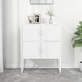 thumbnail image 1 of vidaXL Highboard White 80x35x100 cm Steel, 1 of 5