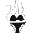 thumbnail image 3 of Danhjin Women Plus Size Two Piece Bikini Swimsuits with High Waisted BottomTummy Control Bathing Suits Sexy Swimsuit Neck Push Up Bathing Suits, 3 of 5