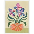 thumbnail image 5 of Kate and Laurel Iris and Vase Framed Canvas Wall Art by Rachel Lee 18 x 24 Sylvie White, Modern, Flowers, Abstract Art for Wall Decor, Living Room, Bedroom, 5 of 8