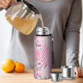 thumbnail image 4 of 20 Oz Pioneer Flower Coffee Tumbler Double Wall Insulated Stainless Steel Water Bottle | Metal Reusable Thermoses Flask with Cup Cap | Leak & Sweat Proof with Anti-Dust Lid, 4 of 7