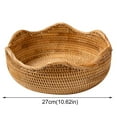 thumbnail image 4 of Huayishang Fruit Tray Rattan Woven Storage Basket Fruit Bread Food Kitchen Home Decor Organizer, Kitchen Essentials Clearance Sale Khaki, 4 of 6