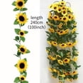 thumbnail image 3 of 1 pieza, guirnalda de girasol artificial, decoración de arco floral amarillo, adecuada for bodas, compromisos y decoración del hogar, no requiere electricidad ni pilas, decoración de girasol, 3 of 3