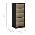 thumbnail image 6 of DEPOT E-SHOP Egeo 5 Drawer Dresser, Vertical Dresser, Black / Light Oak, 6 of 7