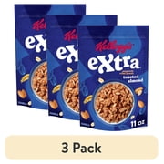 (3 pack) Kellogg's Extra Granola, Whole Grain, On-the-Go Snacks, Toasted Almond, 11oz Bag (1 Bag)