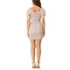 thumbnail image 3 of INSPIRE CHIC Women's Puff Sleeve Sweetheart Neck Floral Smocked Mini Bodycon Dress White S, 3 of 5