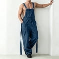 thumbnail image 5 of QQZ Wide Leg Cargo Denim Overalls Men, Adjustable Suspender Baggy Jumpsuit Pants for Street Wear, Work Wear and Casual Daily Outings, 5 of 7