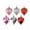 B, variant on Chmadoxn 12 Pcs Heart Ornaments for Christmas Tree, Small Red Christmas Ornaments, Valentine Ornaments for Small Tree, Shatterproof Christmas Ornaments Set, Wedding Anniversary Party Decoration