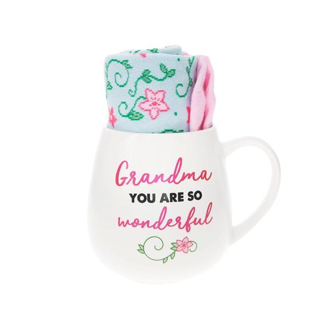 Pavilion 253181 15.5 oz Grandma Mug & Sock Set