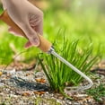 thumbnail image 4 of Byujiro Hand Weeder Puller Tool Stainless Steel Weed Remover with Wooden Handle for Weed Root Removal in Lawn, Garden & Flower Beds, 4 of 6