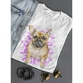 thumbnail image 3 of French Dog On A Pink Spot T-Shirt Women -Image by Shutterstock, Female XX-Large, 3 of 4