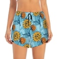 thumbnail image 2 of Goofa Sunflowers Printed Women 2 in 1 Running Shorts,Quick Dry Athletic Workout Shorts,High Waisted Athletic Shorts with Liner Pockets-XX-Large, 2 of 9