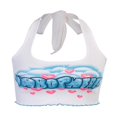 thumbnail image 2 of Women Summer Sleeveless Crop Tops Ribbed Knit Off Shoulder Halter Vest, 2 of 7
