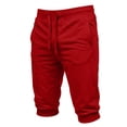 thumbnail image 7 of CQONEPT Mens Sweatpants with Pockets Summer Capris Joggers Loose Fit Athletic Running Trousers with Pockets Red 2XL, 7 of 7