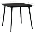 thumbnail image 4 of vidaXL 3 Piece Outdoor Dining Set PVC Rattan Black, 4 of 5