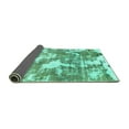 thumbnail image 2 of Ahgly Company Indoor Square Abstract Turquoise Blue Modern Area Rugs, 5' Square, 2 of 4
