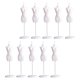 thumbnail image 5 of 10 mini maniquíes para muñecas, vestidos, regalos de cumpleaños con soporte para fotos de escenas de vida Blanco, 5 of 9