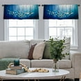thumbnail image 4 of LALILO Kitchen Curtain Valance Fish Wide Angle Underwater Rod Pocket Window Curtain 52"x 18" Set of 2, 4 of 5