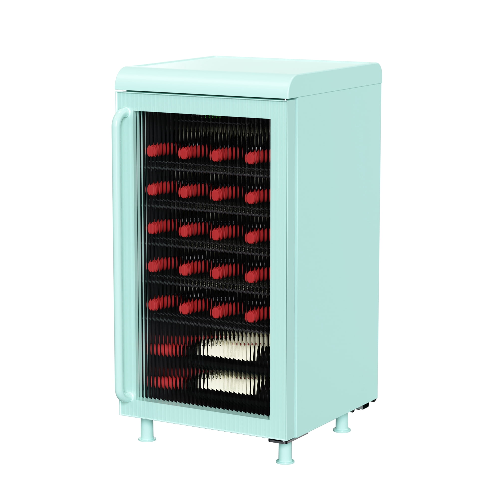 Frigidaire 27 Bottle / 117 Can Retro Wine Cooler with Built-in Bar Top, 3.1 Cu. ft. Beverage Refrigerator with Tempered Glass Door, Mint
