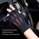 thumbnail image 4 of Guantes de ciclismo transpirables de medio dedo con acolchado de gel SBR de 5 mm para absorción de impactos, agarre antideslizante, ideales para ciclismo de montaña y aventuras al aire libre, 4 of 6