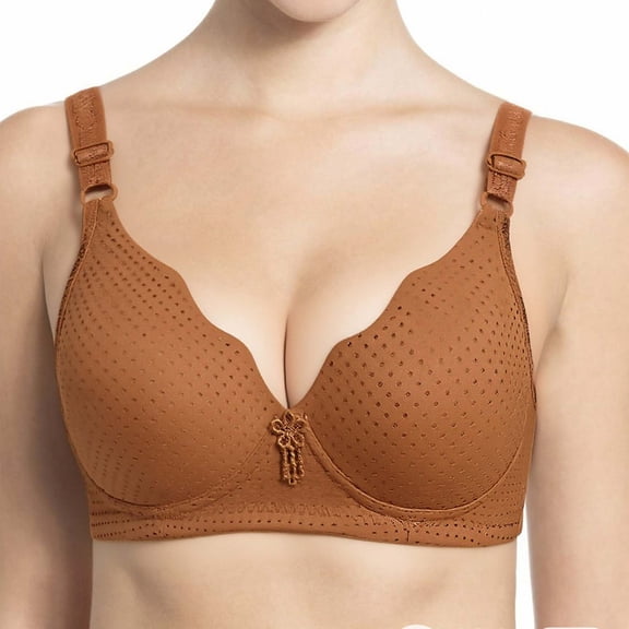 Rciityk Women's Wireless Bra - Push Up T-Shirt Bra - Comfortable Full Coverages Seamless Daily Bras Underwear