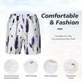 thumbnail image 5 of Lsque Mens Swim Trunks Lavender Flowers Pattern - Bathing Suit Compression Liner - Beach Swim Shorts Swimwear - (S-3XL) - Stretch Quick Dry -3X-Large, 5 of 9