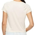 thumbnail image 2 of Calvin Klein Womens Ruched Front Cap Sleeve Top, 2 of 2