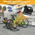 thumbnail image 7 of JOZ 3-Bike Floor Parking Rack for Bicycles Wheel/Tire(Max Tire Width 2.5"), with Buckle, for Indoor/Outdoor Garage Storage, Black, 7 of 7