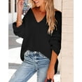 thumbnail image 3 of Sherrylily Women Oversized Deep V Neck Sweaters Sweater Pullover Long Sleeve Jumper, 3 of 6