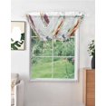 thumbnail image 2 of Waterfall Valances for Windows, Spring Floral Kitchen Sheer Valance Curtains, Colorful Botanical Summer Blooming Rod Pocket Elegant Swag Valances for Living Room Bedroom, 47.2"x38.5", 2 Panel, 2 of 8