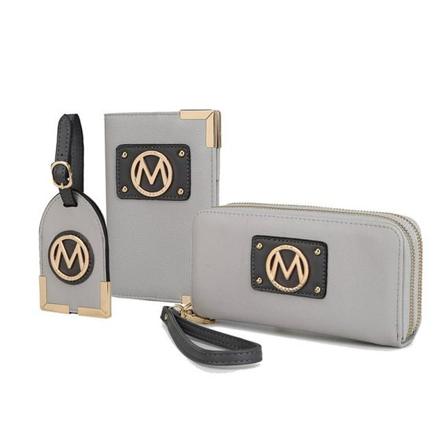 MKF Collection by Mia K. MKF-X265LGRY Darla Travel Gift Set 3 pieces