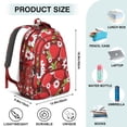 thumbnail image 5 of Red Strawberry Plants Fruit Backpack for School,Cute School Bag,Schoolbag with Adjustable Shoulder Straps & Padded Back,16.9 Inch, 5 of 5