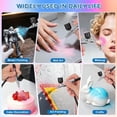 thumbnail image 5 of Pecham Airbrush Kit with Air Compressor, 30 PSI High Pressure with 1.8M Air Hose, 0.2mm/0.5mm Nozzles, Handheld Auto Mini Dual-Action Airbrush Gun Set for Painting, Makeup, Cake Decor, Nails Art, 5 of 8