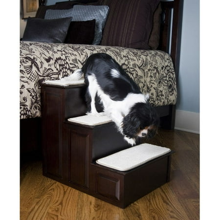 Mr. Herzher's Three Step Pet Stairs in Espresso