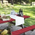 thumbnail image 4 of Picnic Table Cover with Bench Covers Fitted Tablecloth, 3-Piece Set Table Clothes for 6 Foot Rectangle Tables Oxford Cloth Backing with Elastic Edge Red, 4 of 6