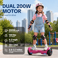thumbnail image 3 of Mosta Hover Electric Scooter Board for Kids & Adults, 9 mph & 9 Miles All Terrain Self-Balance Scooter with Bluetooth and Led Lights,6.5 inch,165 lbs capacity,LED Light,Perfect Gift, 3 of 8