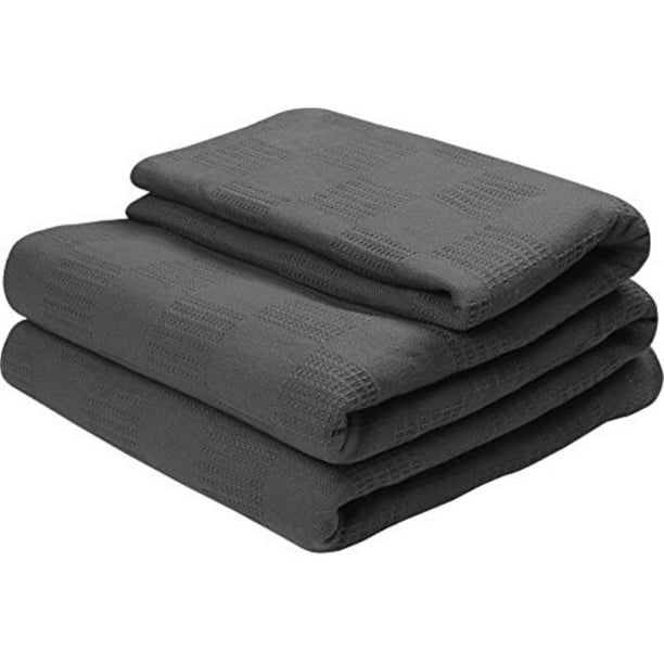 Utopia bedding 100% Premium Woven Cotton Blanket (Full/Queen, Smoke Grey)  Breathile Cotton Throw Blanket and Quilt for Bed & Couch/Sofa - Walmart.com