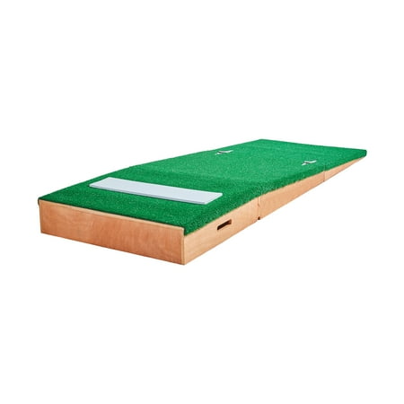 KFFKFF Pitching Hill, Movable Baseball Thrower's Hill, 85 in Indoor Outdoor Throwing Exercise and Training Gear, Softball Throwing Helpers with Antifade Grass, Pitching Rubber, Adjustable Foundation