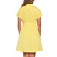 thumbnail image 3 of Vestido mini de ajuste y vuelo con cuello, bolsillos y cintura elástica para mujer Inspire Chic M Amarillo Brillante, 3 of 6