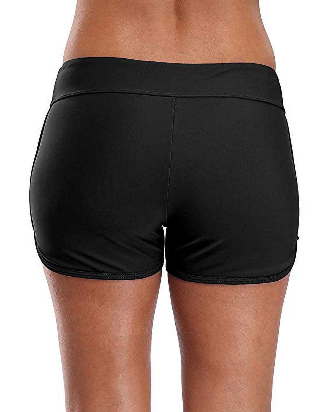 Charmo Swimsuit Bottoms for Women Tummy Control Swim Shorts Solid ...