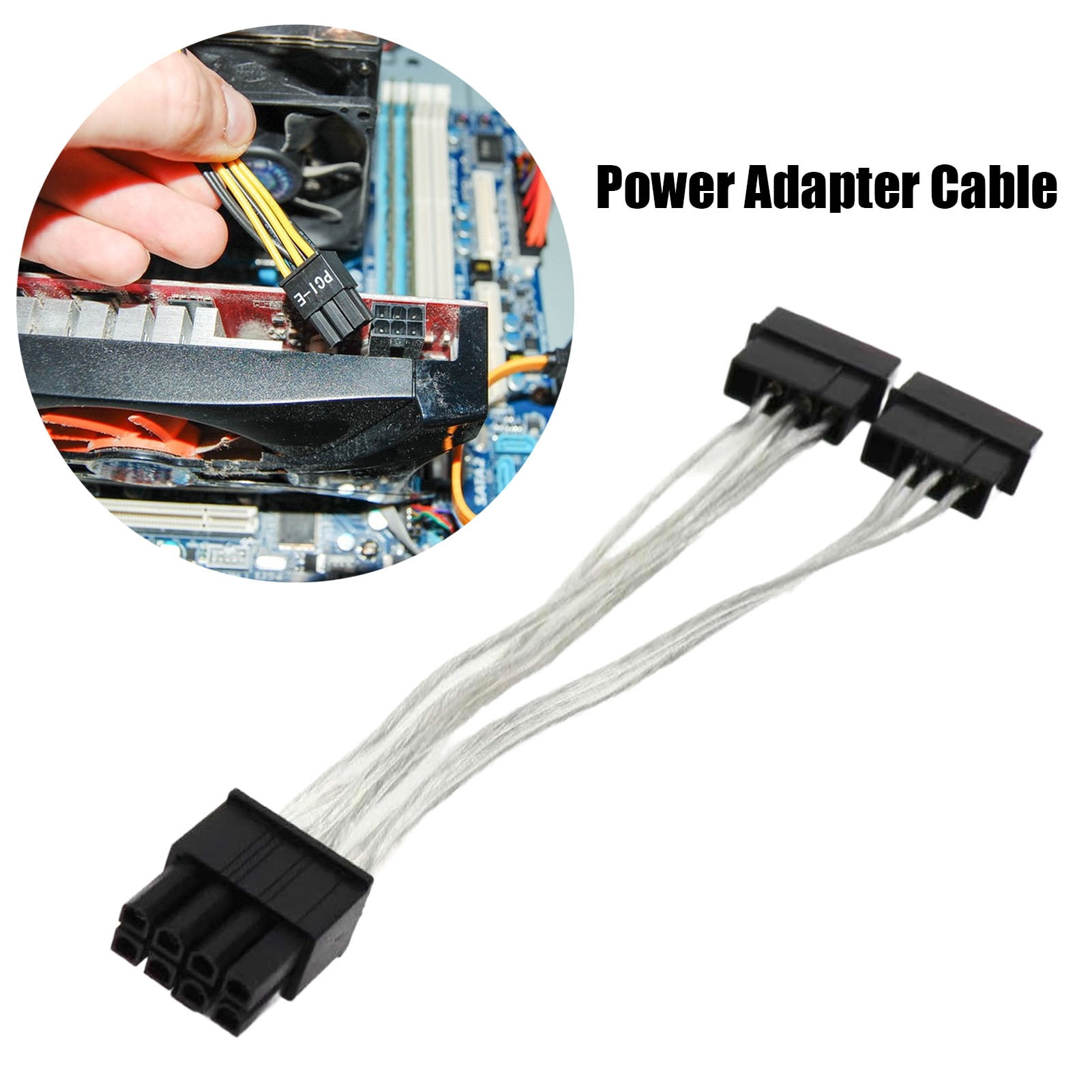 Citystores Power Adapter Cable Y Shape Stable Power Supply 18cm Dual